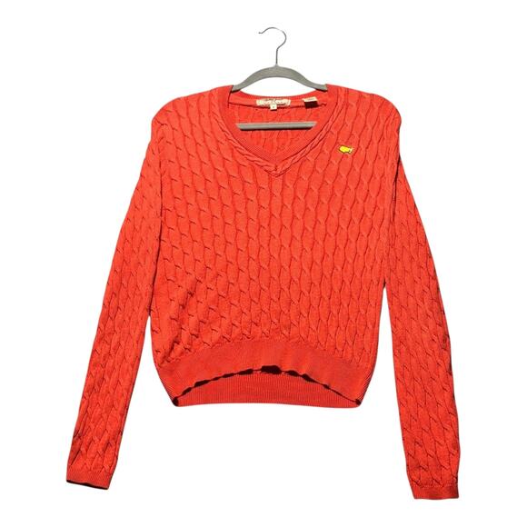 Masters Cableknit sweater women’s medium Bobby jones v-neck - Picture 10 of 11